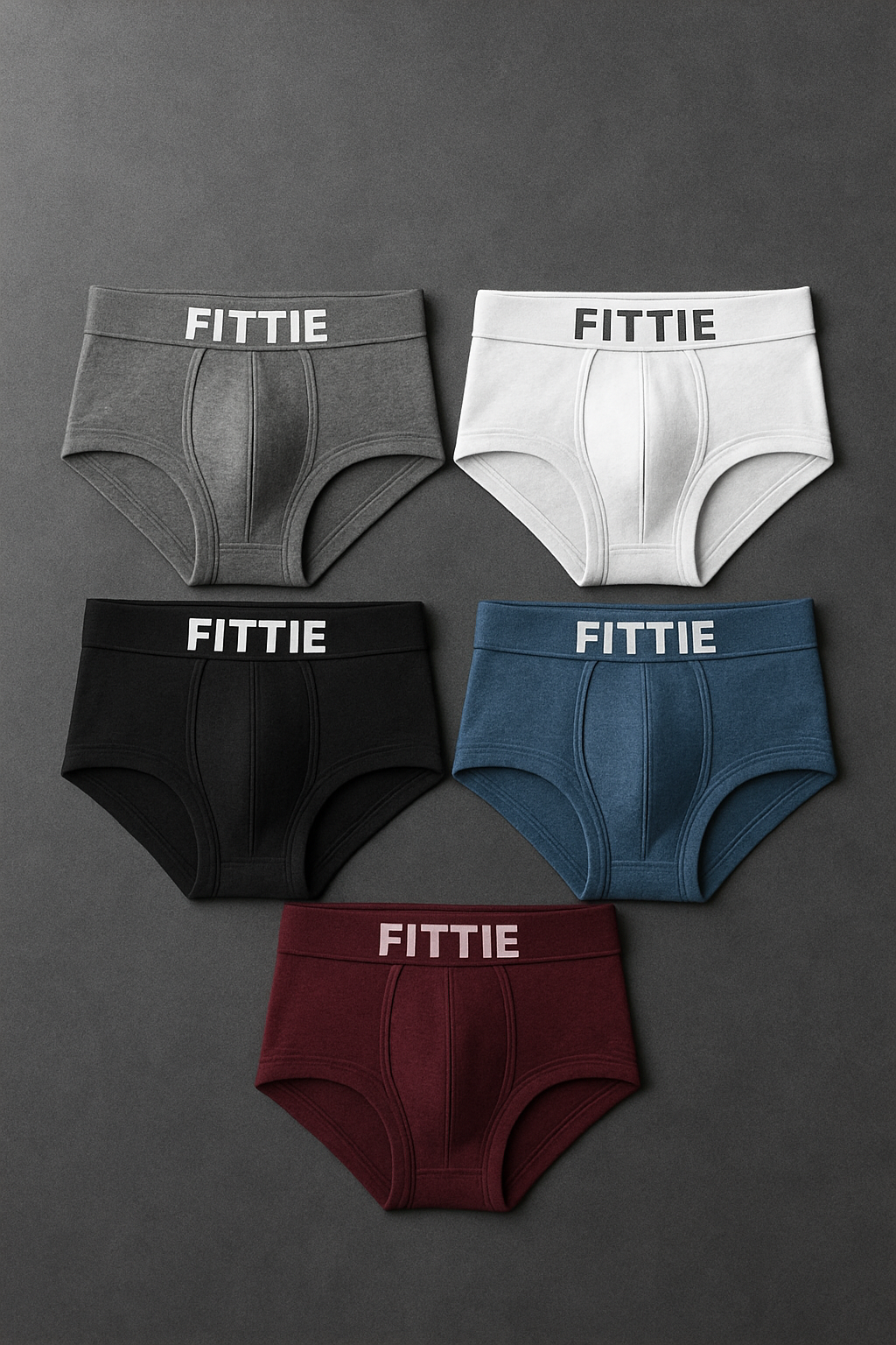 Premium Men’s Briefs Underwear (Pack of 3) – Soft Cotton Stretch Underwear for Everyday Comfort