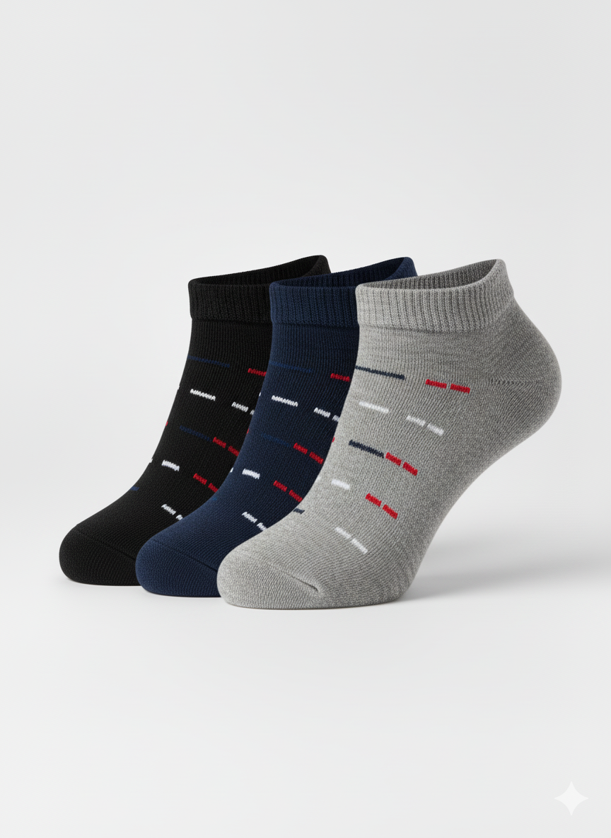 luxury Ankle Socks – 6-Pair Box | Breathable, Moisture-Wicking & Athletic Fit