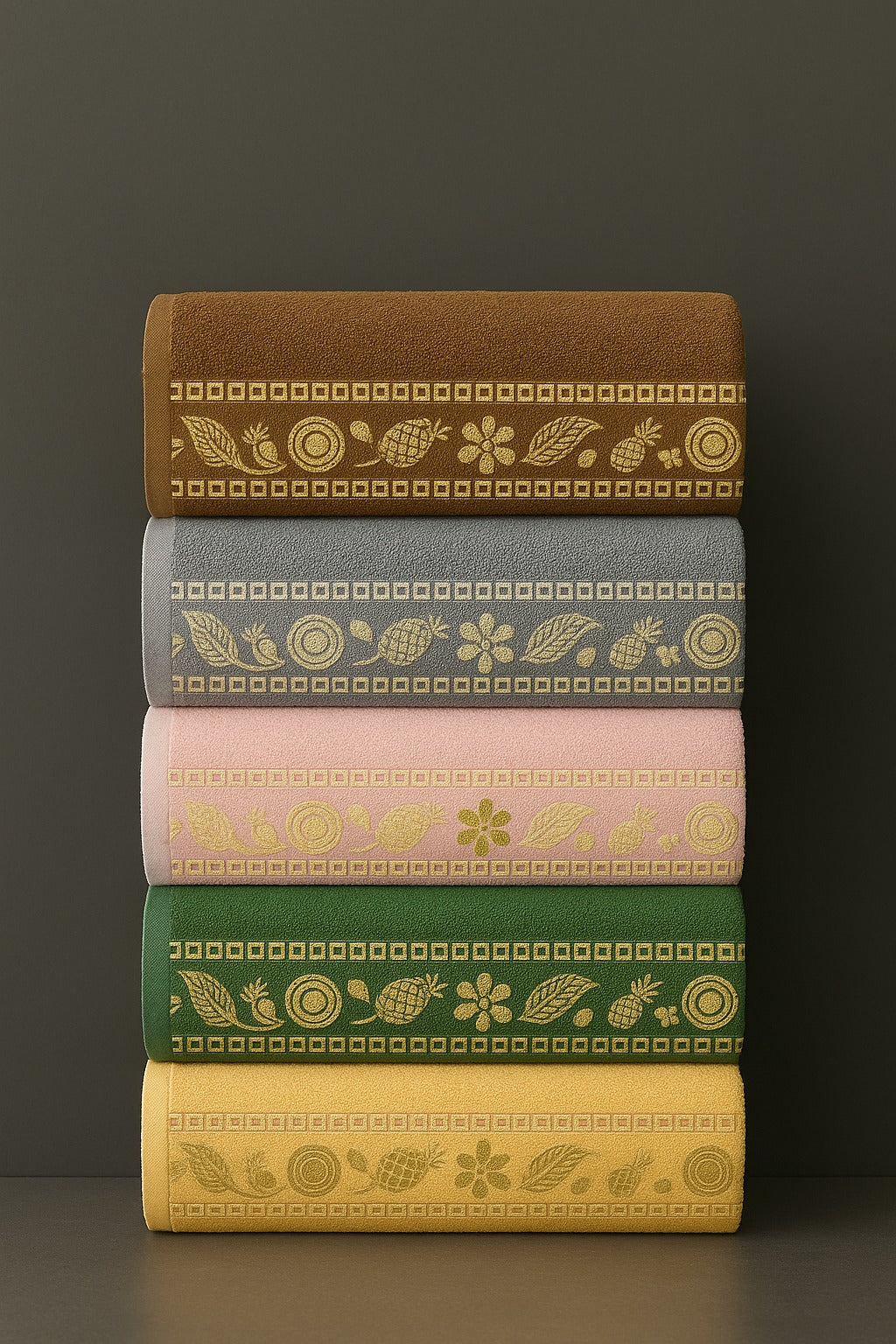 Elegant Jacquard Bath Towel – 27x54” Mercerized Cotton, Ultra-Soft & Designer Quality