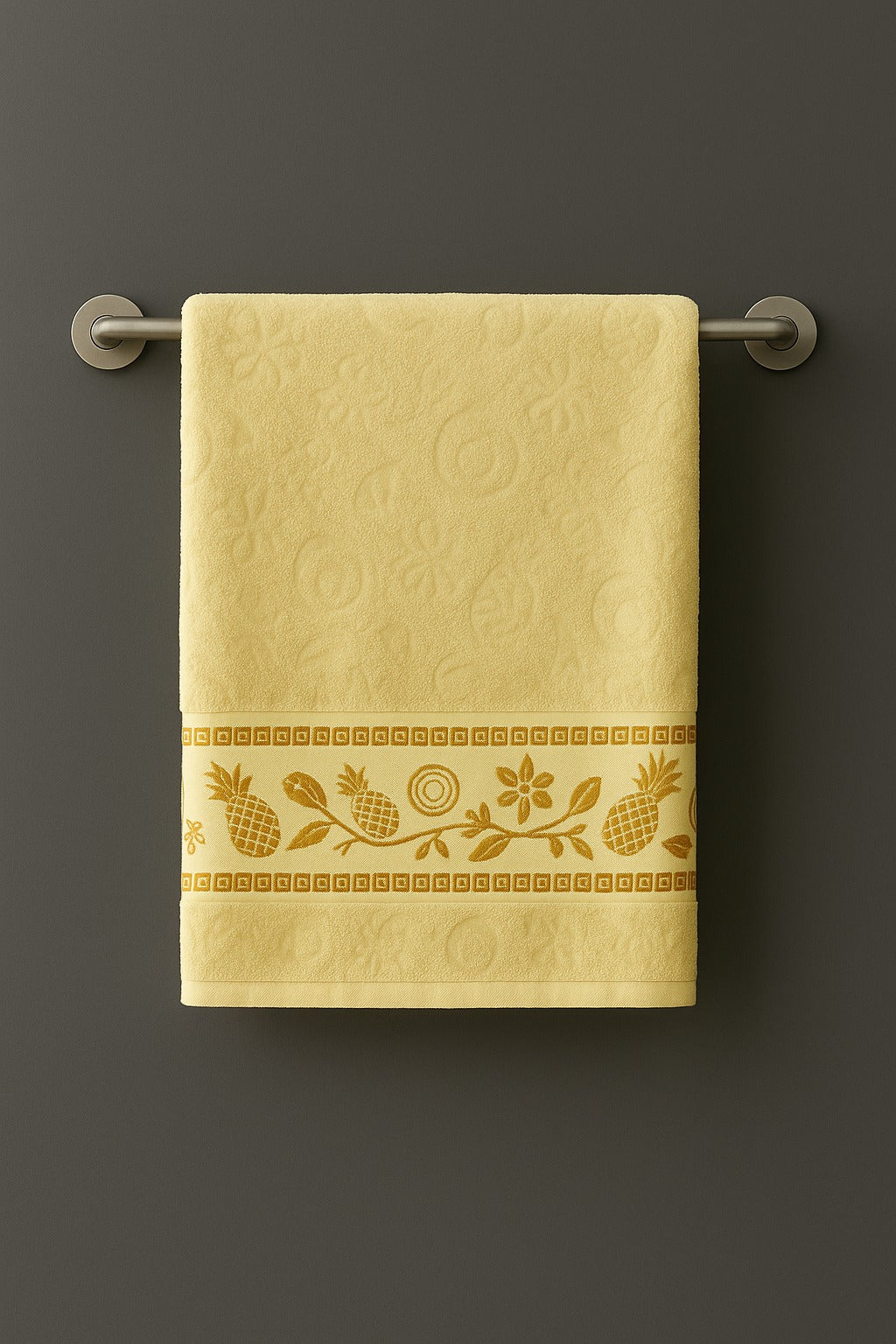 Elegant Jacquard Bath Towel – 24x40” Mercerized Cotton, Ultra-Soft & Designer Quality