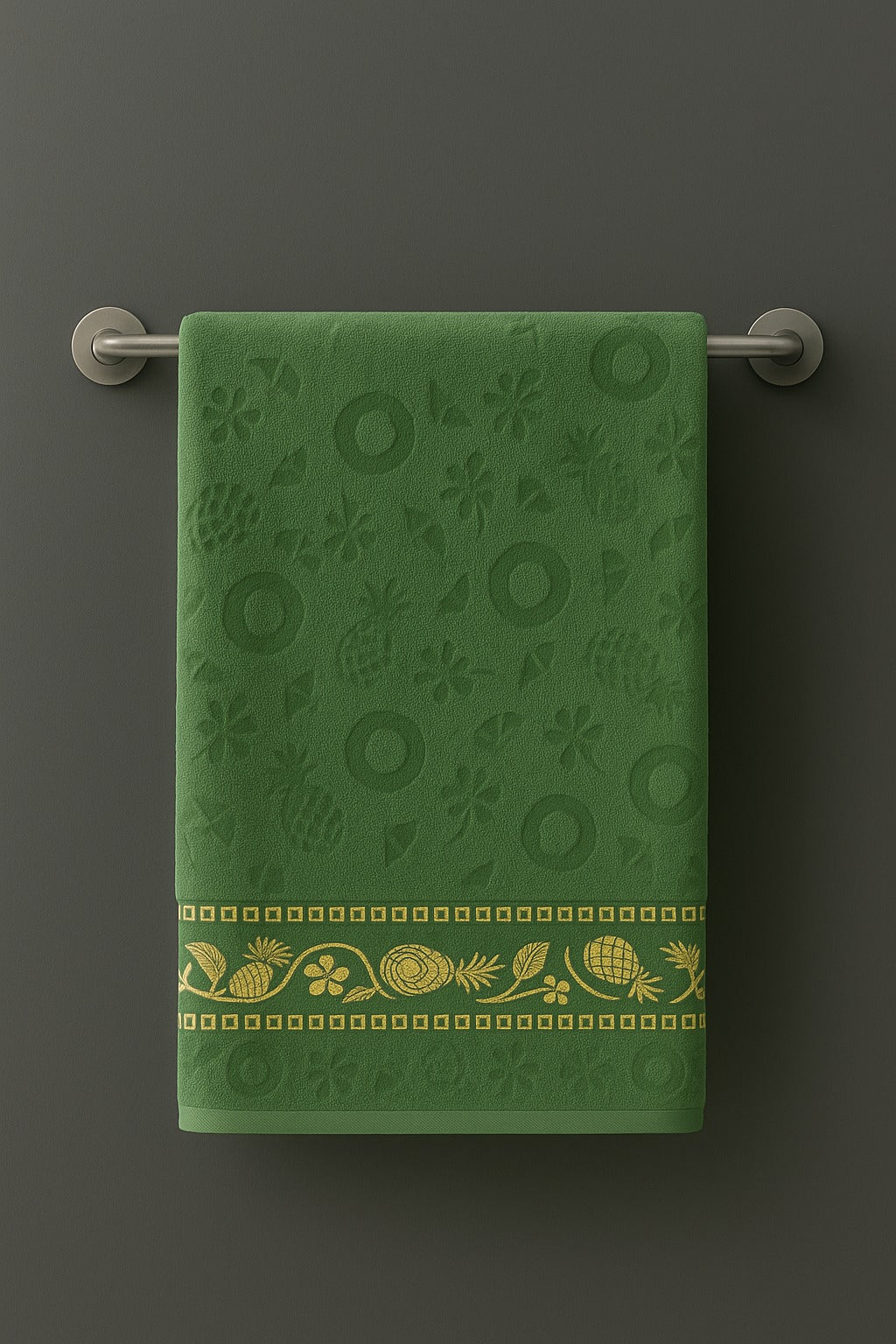 Elegant Jacquard Bath Towel – 24x40” Mercerized Cotton, Ultra-Soft & Designer Quality
