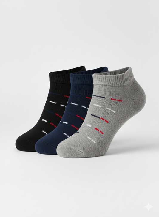 luxury Ankle Socks – 6-Pair Box | Breathable, Moisture-Wicking & Athletic Fit