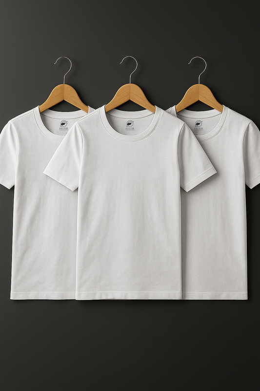 Men's Premium Half Sleeve Combed Cotton Vest (Pack of 3)