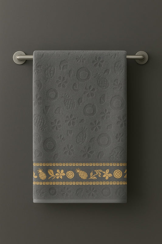 Elegant Jacquard Bath Towel – 24x40” Mercerized Cotton, Ultra-Soft & Designer Quality